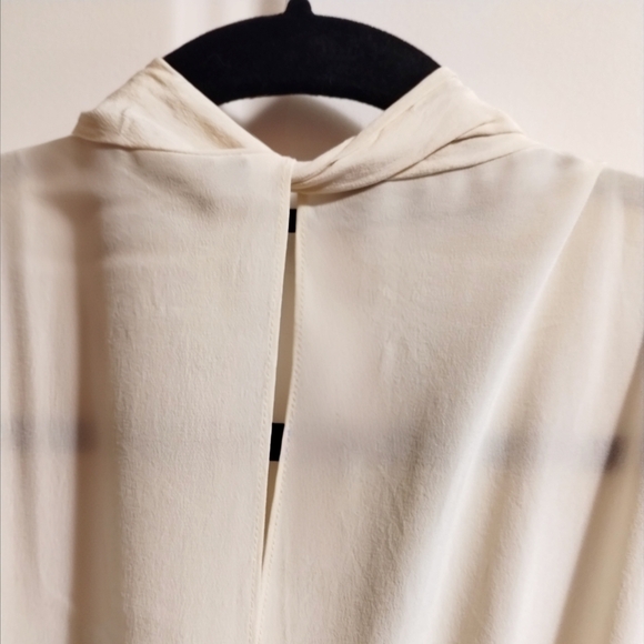 Vince Butter Yellow Draped Cross Front Silk Dress - Picture 6 of 9